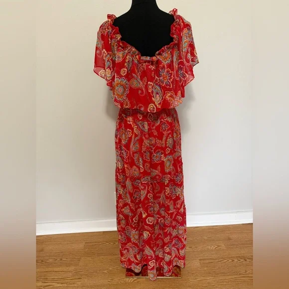 Rabbit Rabbit Rabbit Red Floral Maxi Dress - Picture 2 of 8